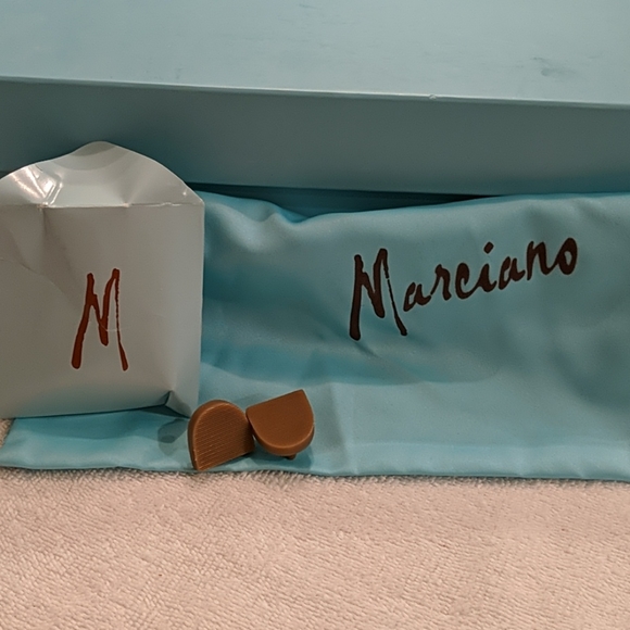 MARCIANO brown leather slingback heels - Picture 9 of 10